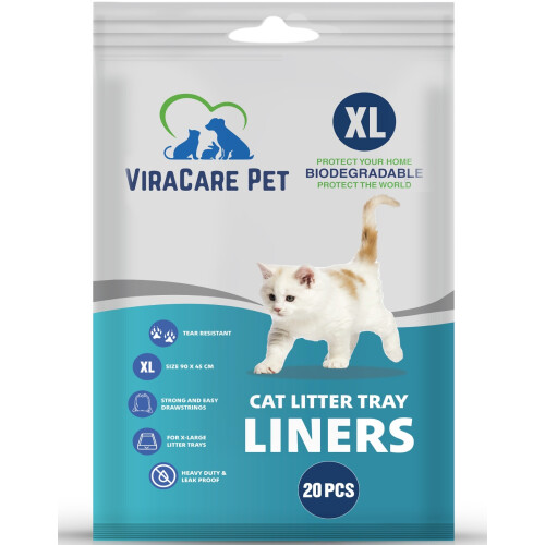 20 x Cat Litter Tray Liners Extra Large | With Drawstrings | Biodegradable |