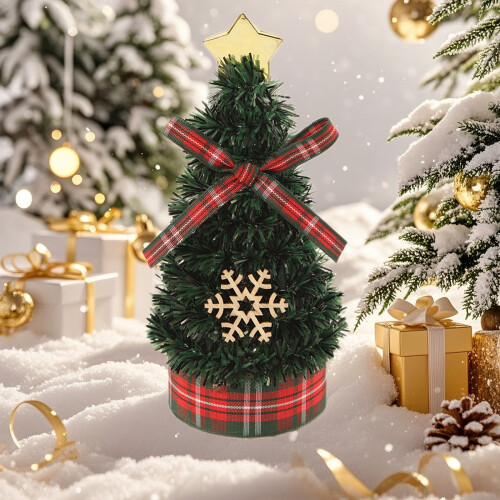 Pre-lit Artificial Mini Christmas Tree Green 12 Inch