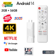 2025 4K H96 MAX RK3518 Android 14.0 AI Smart TV Stick Google Amazon Prime Fire
