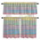 Wood Striped Kitchen Curtains and Valances Set Pink Blue 1