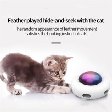 Pet Electronic UFO Funny Cat Turntable Toy Intelligent Funny Cat Stick Game Rotating Turntable Cat Toy Automatic