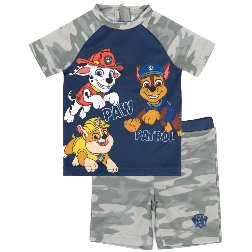 Paw Patrol (6-7 Years) 2 Piece Swim Set (Boys Grey)