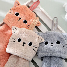 Schattige Handdoeken voor Kinderen, Dames, Badkamerhanddoeken met Ophanglus, Handendrooghanddoek Kattenprint Dieren, Sneldrogend