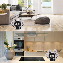 Cat Animal Paper Holders,Black Metal Toilet Tissue Holder,Decorative Metal Paper Holder,Cute Toilet Paper Storage