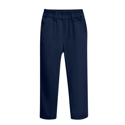Boys School Uniform Pants Stretch Cotton Chino Navy Khaki 2