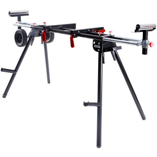 Universal Mitre Saw Stand Extending Support Arms Quick Release Clamp with Wheels