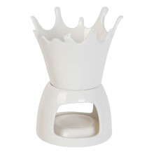 Ceramic Fondue Cup Set with Butter Warmer 6 pcs