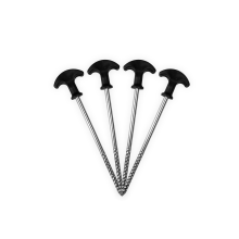 (Pack of 8) KCT Heavy Duty Bivvy Tent Camping Screw Pegs Ground Stakes