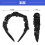 Black PU Leather Headbands for Women Handmade 3
