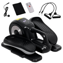 Under Desk Electric Elliptical Machine for Home, Sit Down Pedal Exerciser for Seniors with 12 Programs, LCD Monitor, Compact with Remote Control