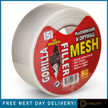 GORILLA FILLER JOINTING TAPE PLASTERBOARD DRYWALL MESH PLASTERERS SCRIM 50MM 50M