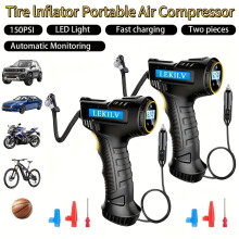 Portable 12V Car Tire Inflator Digital Display 150 PSI 120W