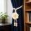 Camellia Pearl Curtain Tiebacks Adjustable Braided Rope 2 5