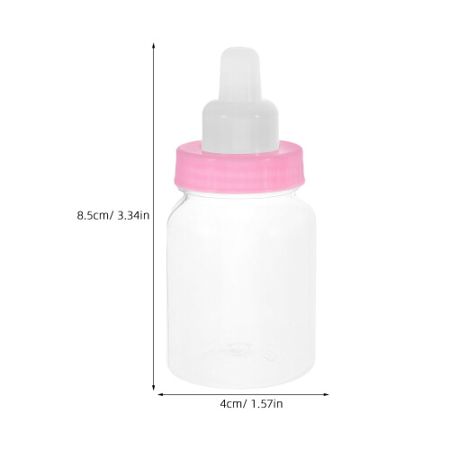 Mini Bottle Party Favor Pink Plastic 24 Pack 1