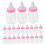 Mini Bottle Party Favor Pink Plastic 24 Pack 6