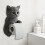 3D Cat Toilet Paper Holder Wall Mount for Bathroom Kitchen 8