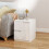 High Gloss Bedside Table - White 4