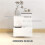 High Gloss Bedside Table - White 6