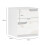 High Gloss Bedside Table - White 5