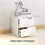High Gloss Bedside Table - White 7