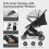 Foldable Baby Stroller Pushchair Adjustable Compact Travel Pram Canopy Raincover 5