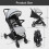 Baby Stroller Foldable Pushchair Adjustable Compact Travel Pram Buggy Canopy 8