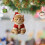 Orange Cat Ornament Acrylic 2D Christmas Tree Decor 5