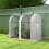 94 x 185cm Mini Two-Room Greenhouse - White 4