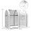 94 x 185cm Mini Two-Room Greenhouse - White 5