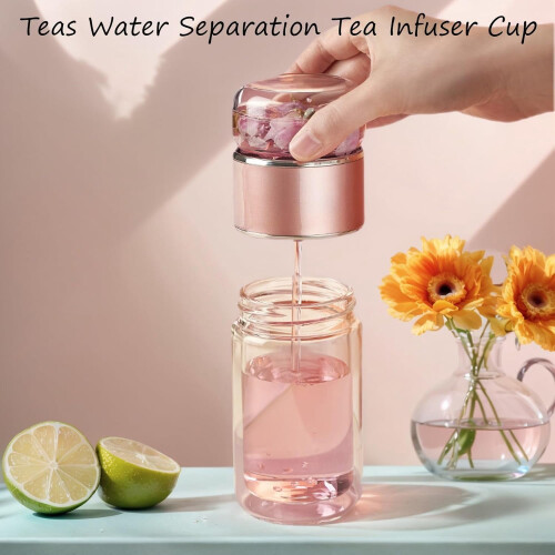 Glass Tea Infuser Bottle 3-in-1 Double-Layer Leak-Proof 1