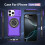 Purple Rugged iPhone 16 Pro Max Case with Rotating Stand 5