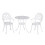 Three-Piece Elegant Aluminium Garden Set - White 1
