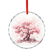 Cherry Blossom Glass Ornament Holiday Decor 1 Piece