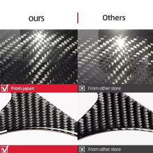 Carbon Fiber Car Rear Air Conditioning Outlet Valve Sticker AC Cover Frame Trim for A6 4F C6 2005 -2011 Accessories