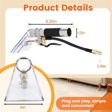 Multi-Functional Steam Spray Suction with 1/4in Quick Disconnect Coupler Valve for Mytee Vacuum Extractors