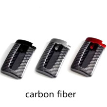 Real Carbon Fiber Key Fob Protective Cover Case for GTR U-Shape Car Key Case Cover Shell Bag Red