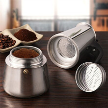Koffiepot Roestvrijstalen Moka Pot Italiaans Koffiezetapparaat 9 Kopjes 15 OZ Fornuis Espresso Maker voor Elektrische Keramische Kookplaat