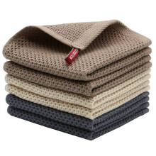 Organic Cotton Honeycomb Dish Towels 12x12 inch 6-Pack