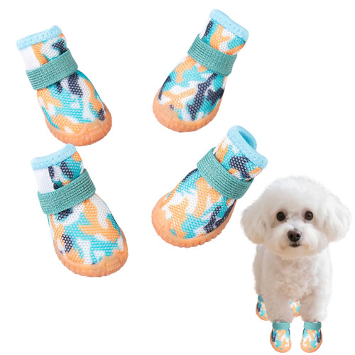 Dog Boots Waterproof Breathable Reflective 4 Pcs