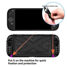 For 2 TPU Case Ergonomic Grip Shockproof Protective Skin for Gaming Console Enhanced Comfort Protection Black