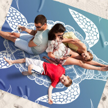 Waterproof Sandproof Beach Blanket 82.6x86.6 Inch Portable