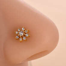 Surgical Stainless Steel L-Shaped Nose Ring 7mm 0.8mm