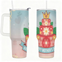 Stainless Steel Insulated Tumbler with Handle Lid and Straw