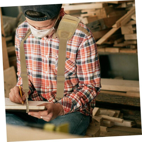 Electrician Tool Belt Suspenders Men Construction Belt Versatile Tool Organizer Attachment Loops