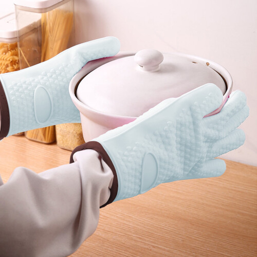 Silicone Oven Mitts Heat-Resistant Waterproof Non-Slip