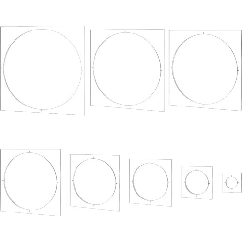 Acrylic Router Templates Set Clear 8-Piece