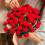 Crochet Rose Bouquet Blanket 43 inch Red 1