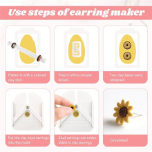 Polymer Clay Earring Drill Guide, Stud Post Embedding Tool, 3D Print Polymer Clay Drill Stand Device for Pieces Making