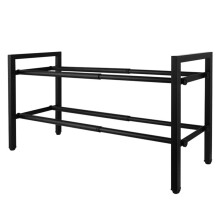 2 Tier Expandable Shoe Rack,Stackable Adjustable Shoe Rack for Closet,Metal Shoe Shelf Organizer Storage for Entryway