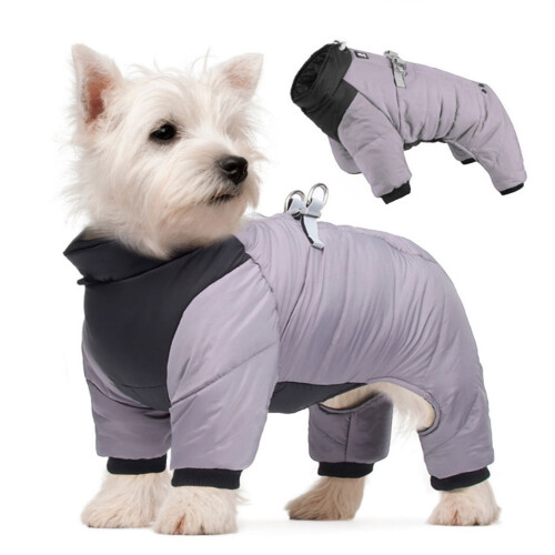 Dog Fleece Jacket with Harness – Lightweight Waterproof